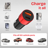 High-speed car charger compatible with all types of vehicles including SUVs and sedans